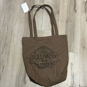 Brown Tote Bag with Sullivans & Friends Print